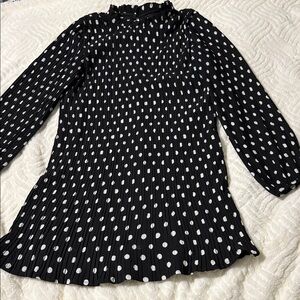 Lulu's Black and White Polka Dot Mini Dress